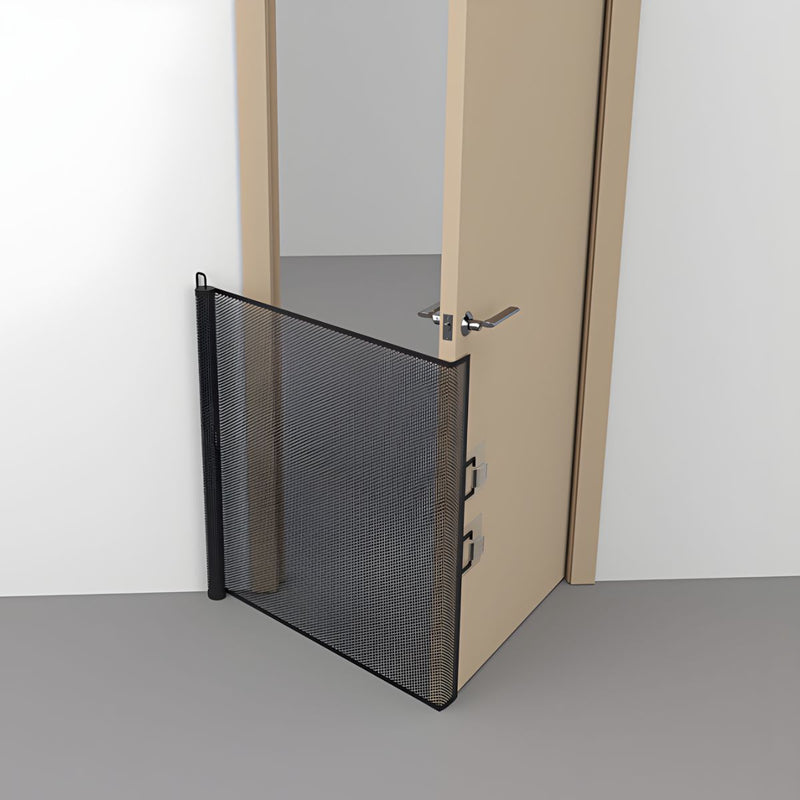 Puerta Retráctil de Seguridad. Barrera de Protección para Niños y Mascotas. Malla Extensible para Escaleras y Puertas 130×78 cm.