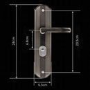 Cerradura De Seguridad Embutida Antiganzúa Antirrobo Lengüeta Cuadrada Doble De Acero Inoxidable. Para Puertas 45 a 55mm Cilindro Nivel C.