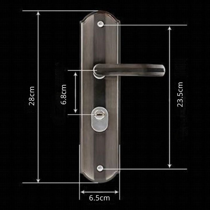 Cerradura De Seguridad Embutida Para Puertas De 45 a 55mm. Con Cilindro De Acero Inoxidable. Incluye 7 Llaves Doble Apertura.