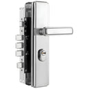 Cerradura De Seguridad Antirrobo De Acero Inoxidable Con Pestillo Cuadrado Doble Accionado Para Puertas De 45-55 mm. Incluye 7 llaves.