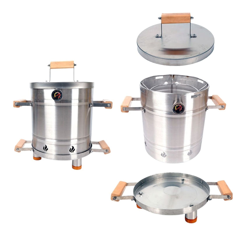 Barriles Ahumadores de Acero Inoxidable 304. Asadores portátiles Para Parrilladas Y Barbacoas.