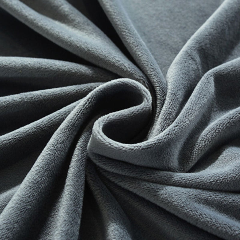 Fundas Elásticas para Sofás. Cubiertas Protectoras para sillones de Terciopelo Suave. Color Gris Claro.