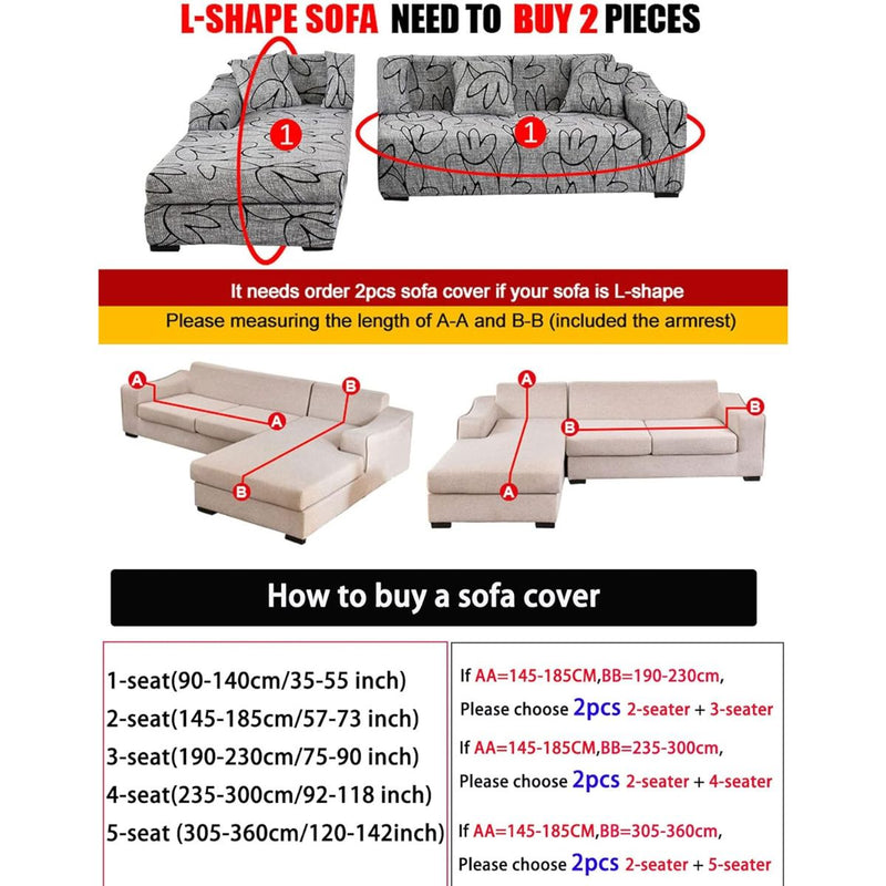 Fundas Elásticas para Sofás. Cubiertas Protectoras para sillones de Terciopelo Suave. Color Beige.