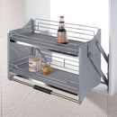 Organizadores Retráctiles para Gabinetes Superiores. Estantes Abatibles de Cocina Doble Nivel.