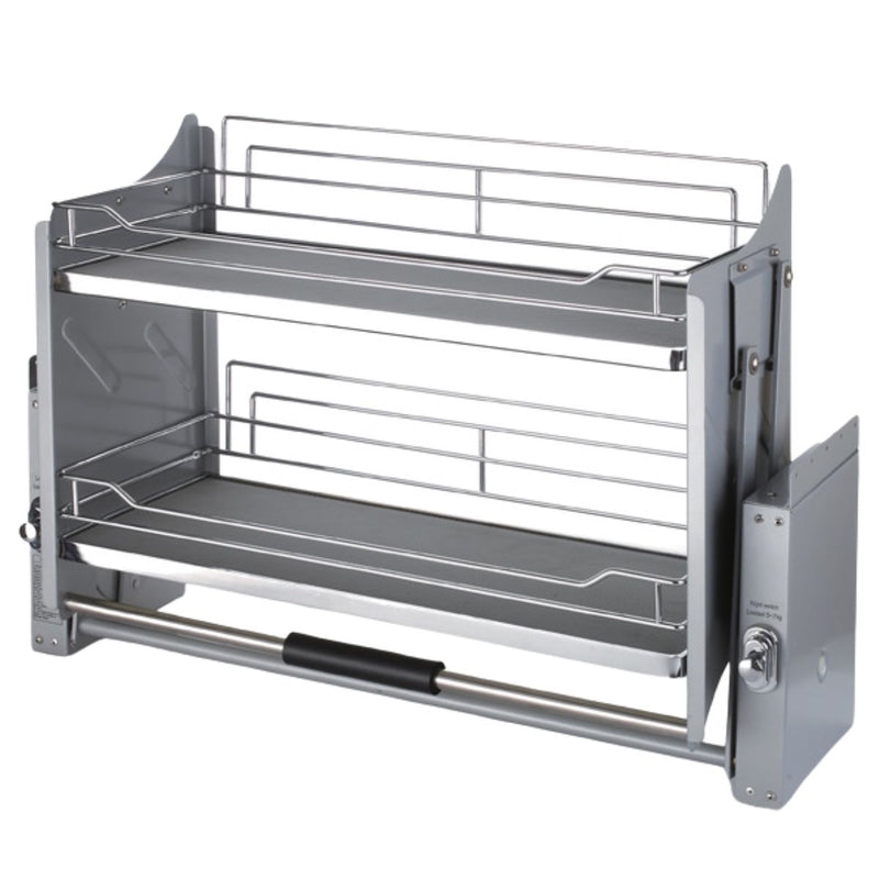 Organizadores Retráctiles para Gabinetes Superiores. Estantes Abatibles de Cocina Doble Nivel.
