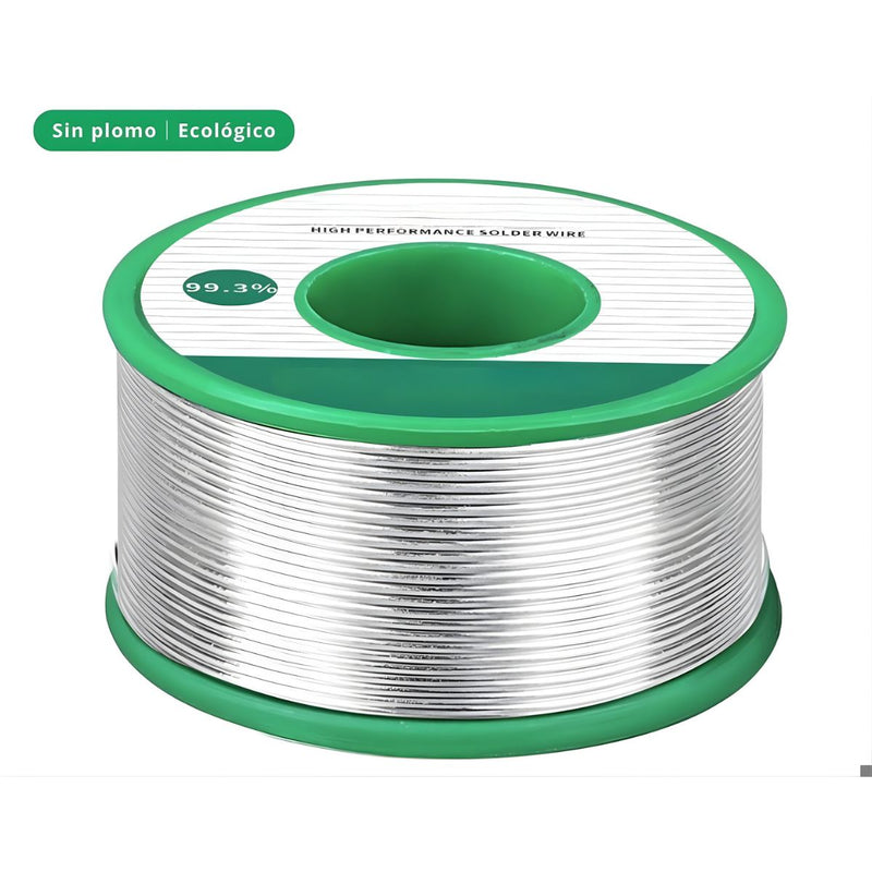 Rollos Cautin Estaño Alambre De Soldadura Sin Plomo 99.3% (50 Grs). Contenido Fundente 2%. Punto Fusión 227°C Para Electrónica Y Reparaciones.