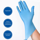 Guantes Desechables De Nitrilo Azul De Alta Elasticidad Sensibles Al Tacto.