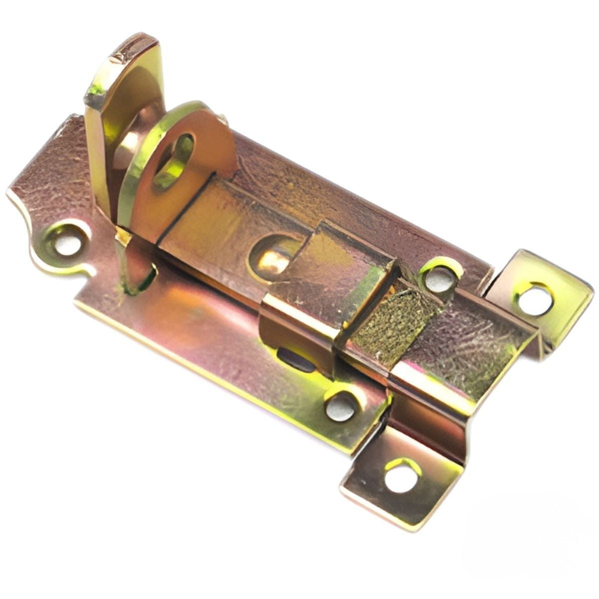 Picaportes Planos De Hierro Galvanizado. Color Dorado. Cerrojos Tipo Perno. Pasadores De Seguridad.