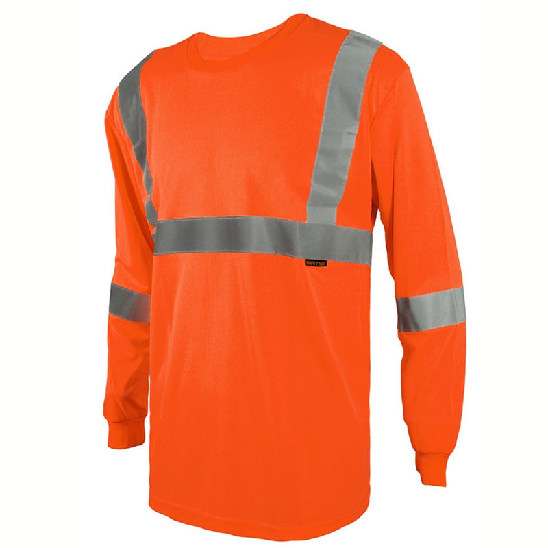 Camisas Suéter De Seguridad Con Rayas Reflectivas. (Color Naranja Fosforescente). Manga larga.