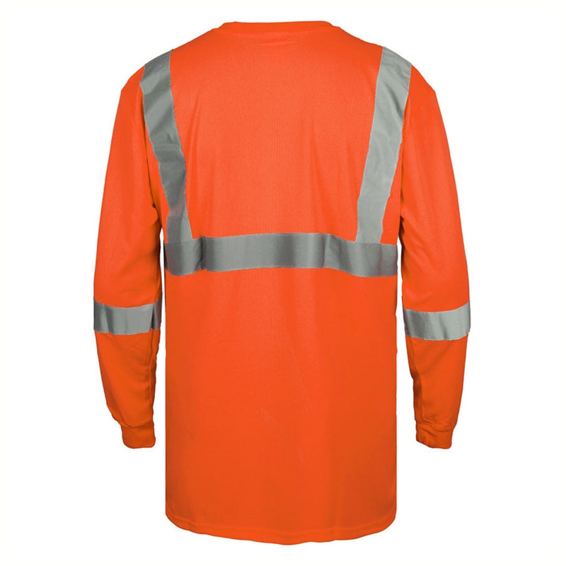 Camisas Suéter De Seguridad Con Rayas Reflectivas. (Color Naranja Fosforescente). Manga larga.