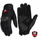Guantes para Moto Compatibles con Celulares Touchscreen con Carcasa de Fibra de Carbono Anticaídas Transpirables Antideslizantes Negro Talla M