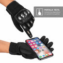 Guantes de Moto con Carcasa de Aleación Anticaídas y Antideslizantes. Compatibles para Usar con Pantalla Táctil. Resistentes al Desgaste. Color Negro.