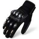 Guantes de Moto con Carcasa de Aleación Anticaídas y Antideslizantes. Compatibles para Usar con Pantalla Táctil. Resistentes al Desgaste. Color Negro.