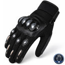 Guantes de Moto con Carcasa de Aleación Anticaídas Antideslizantes Compatibles para Usar con Pantalla Táctil Resistentes al Desgaste. Color Negro Talla M
