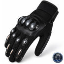 Guantes de Moto con Carcasa de Aleación Anticaídas Antideslizantes Compatibles para Usar con Pantalla Táctil Resistentes al Desgaste. Color Negro Talla L