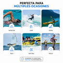 Bolsa seca Impermeable con Funda Waterproof para Celular. Mochila con Cierre Hermético para Playa, Kayak, Camping y Deportes Acuáticos. Color Negro.
