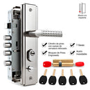 Cerradura De Seguridad Embutida Para Puertas Metálicas 20cm x 6.5cm. Con Cilindro De Acero Inoxidable. Incluye 7 Llaves. Apertura Izquierda Hacia Afuera