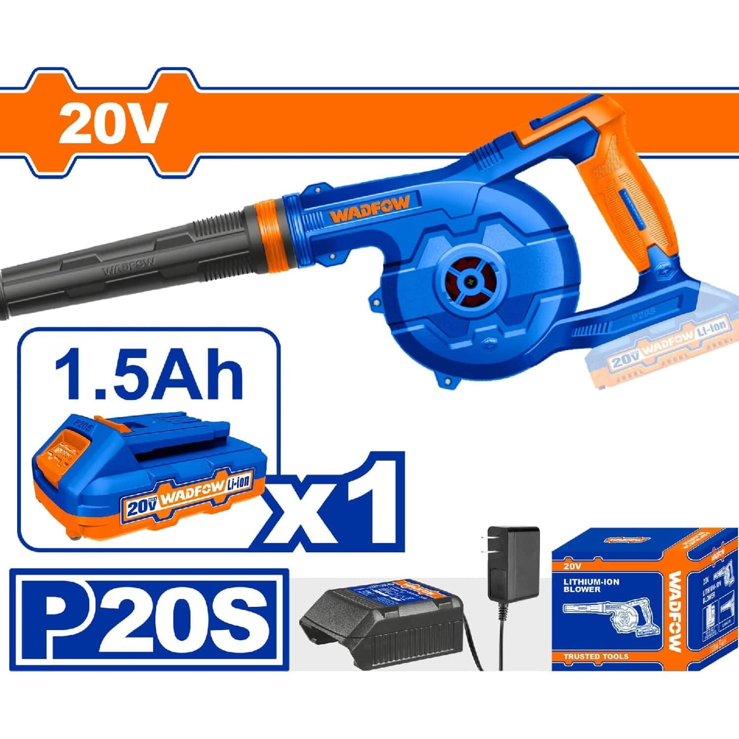 Soplador 20V Inalámbrico. Incluye Batería Y Cargador. Blower