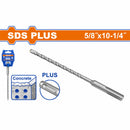 Broca para Concreto SDS Plus 5/8" x 10-1/4" Punta TCT alta calidad. Cromo-Vanadio. Superficie arenada.