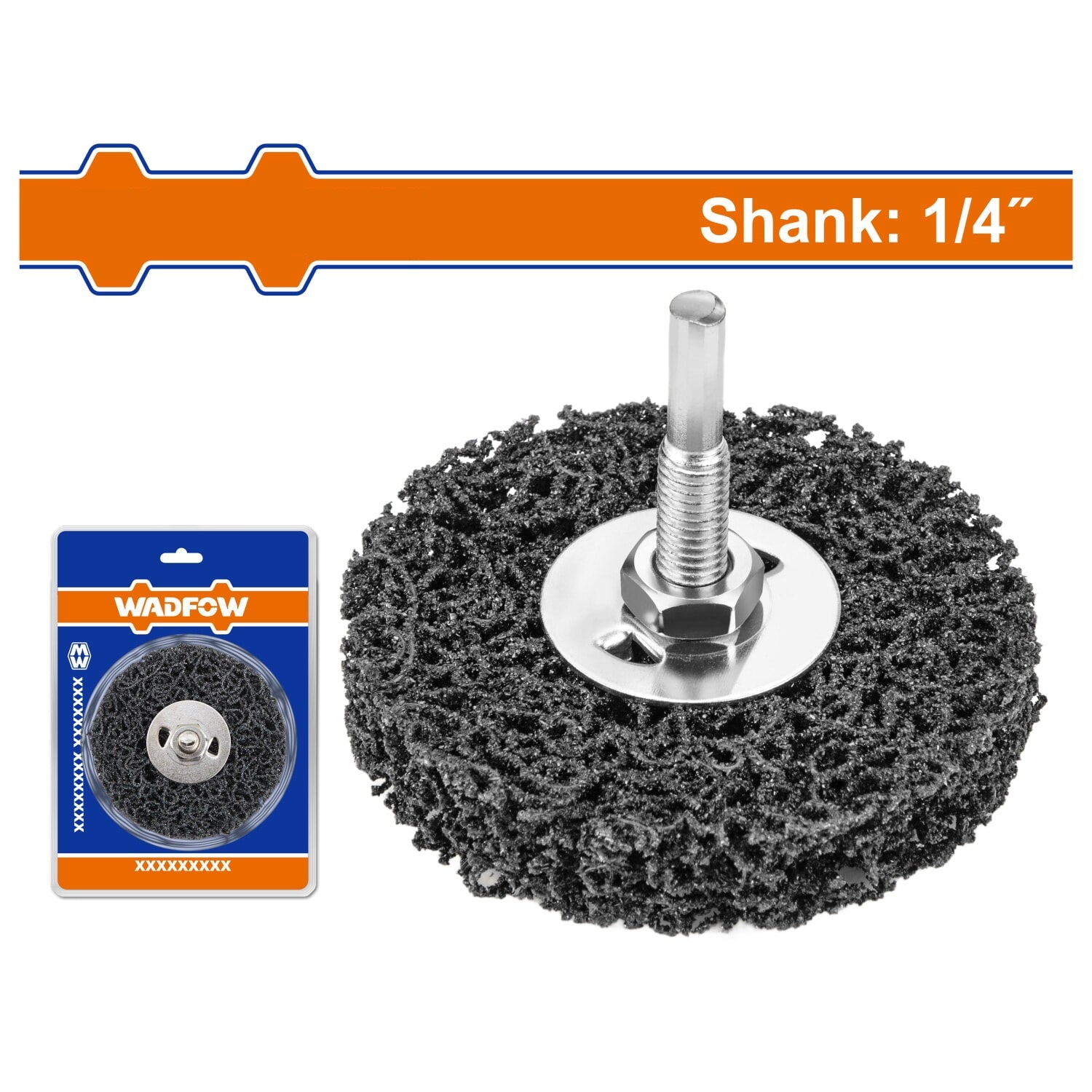 Ruedas Nylon negra abrasiva cepillo circular para taladro Vástago 1/4" elimina óxido, pintura. Raspador