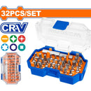 Puntas Destornillador 25Mm. Cr-V. Brocas: H3,S1,T10,PZ0,PH0. Incluye 1 Soporte. Juego De 32 Piezas.