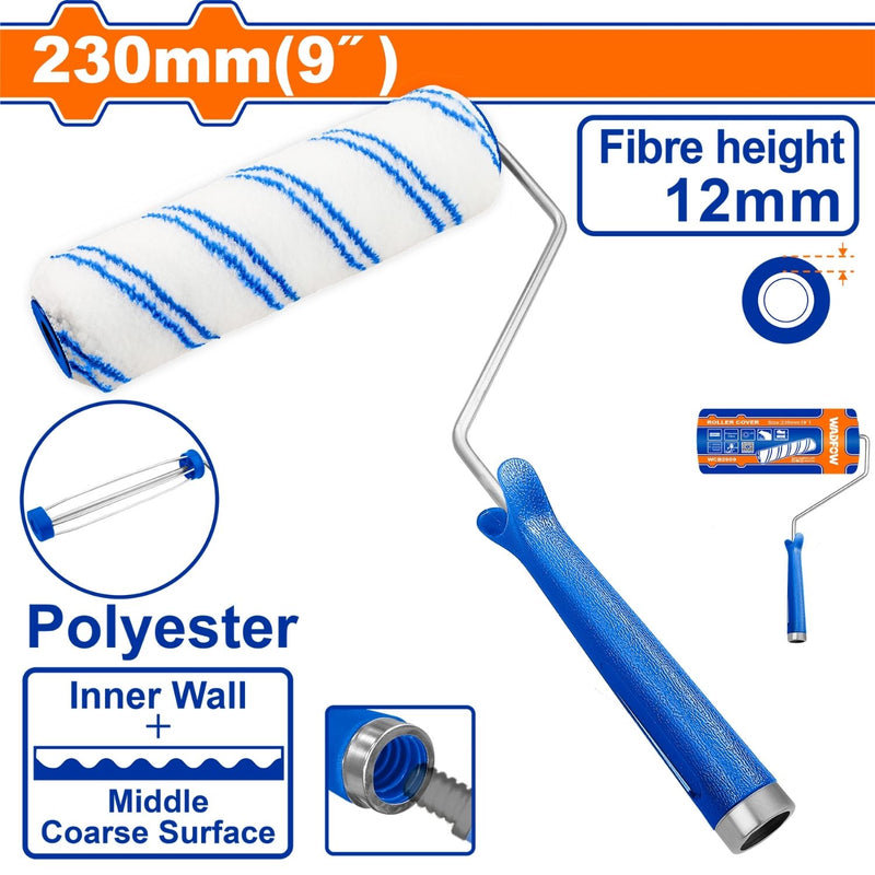 Cilindro Rodillo de pintar 9” Poliéster. Diámetro 5.7mm Ideal para usar con extensión.