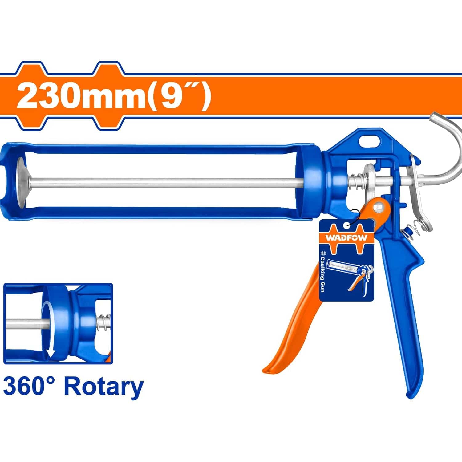 Pistola Calafateadora De 9"  Mango De Aluminio Fuerte. Con Función Giratoria 360º