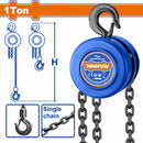 Tecle de cadena 1 TON 2.8mts de cadena manual Fuerza 322.5N señorita