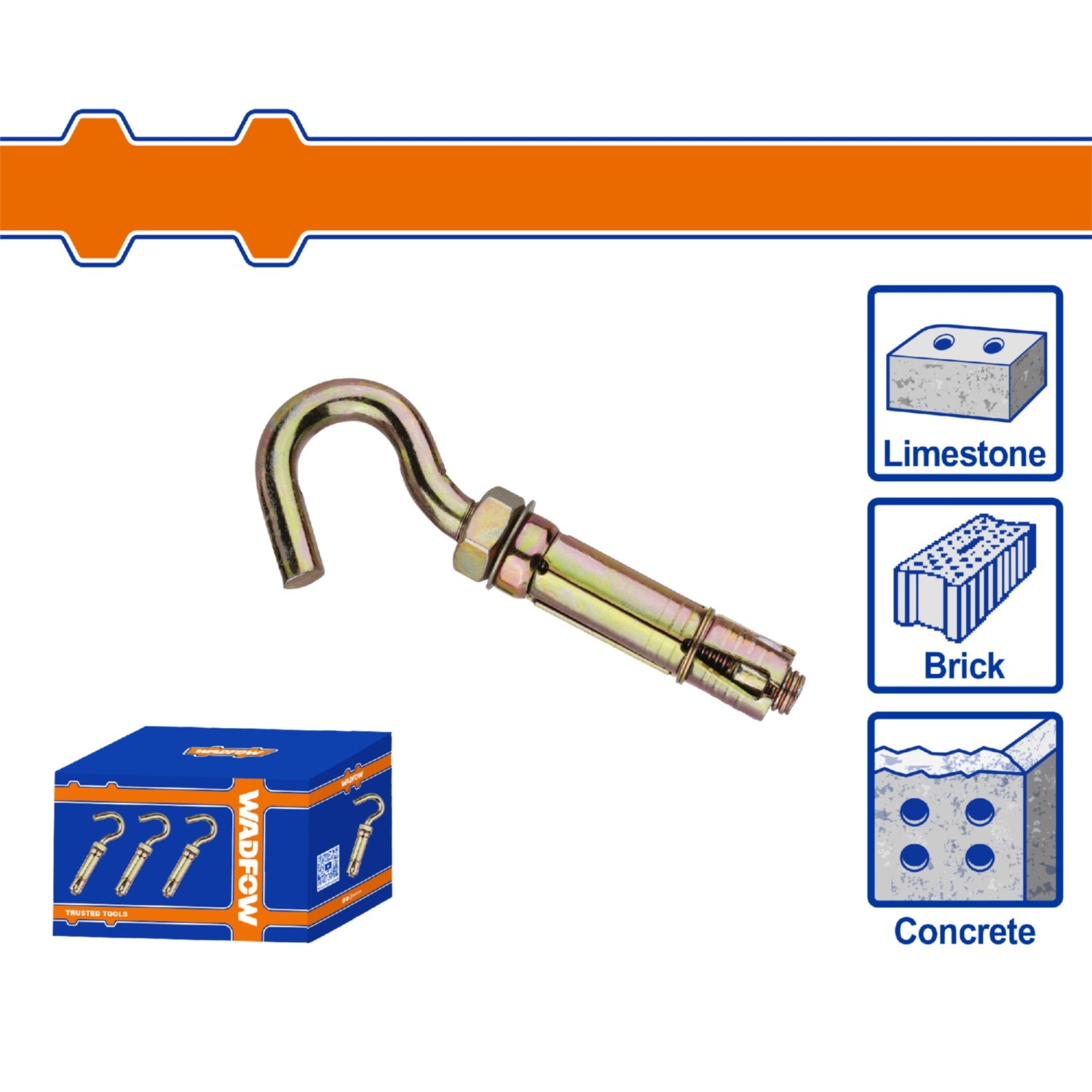 Tacos de Anclaje con Gancho Acabado Zinc Amarillo