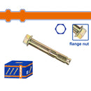 Tacos de anclaje expansible con manguito y pestaña Galvanizado Amarillo