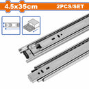 Rieles para gavetas de cierre manual o tradicional 4.5x 35cm. Par