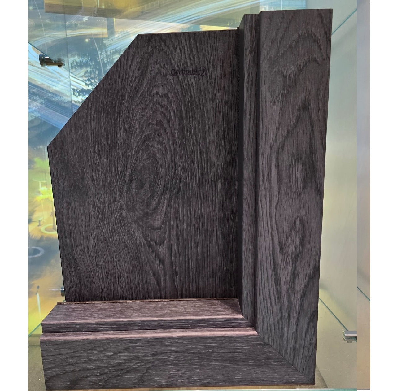 Esquina muestra de exhibición puerta WPC color WENGUE 280X350MM