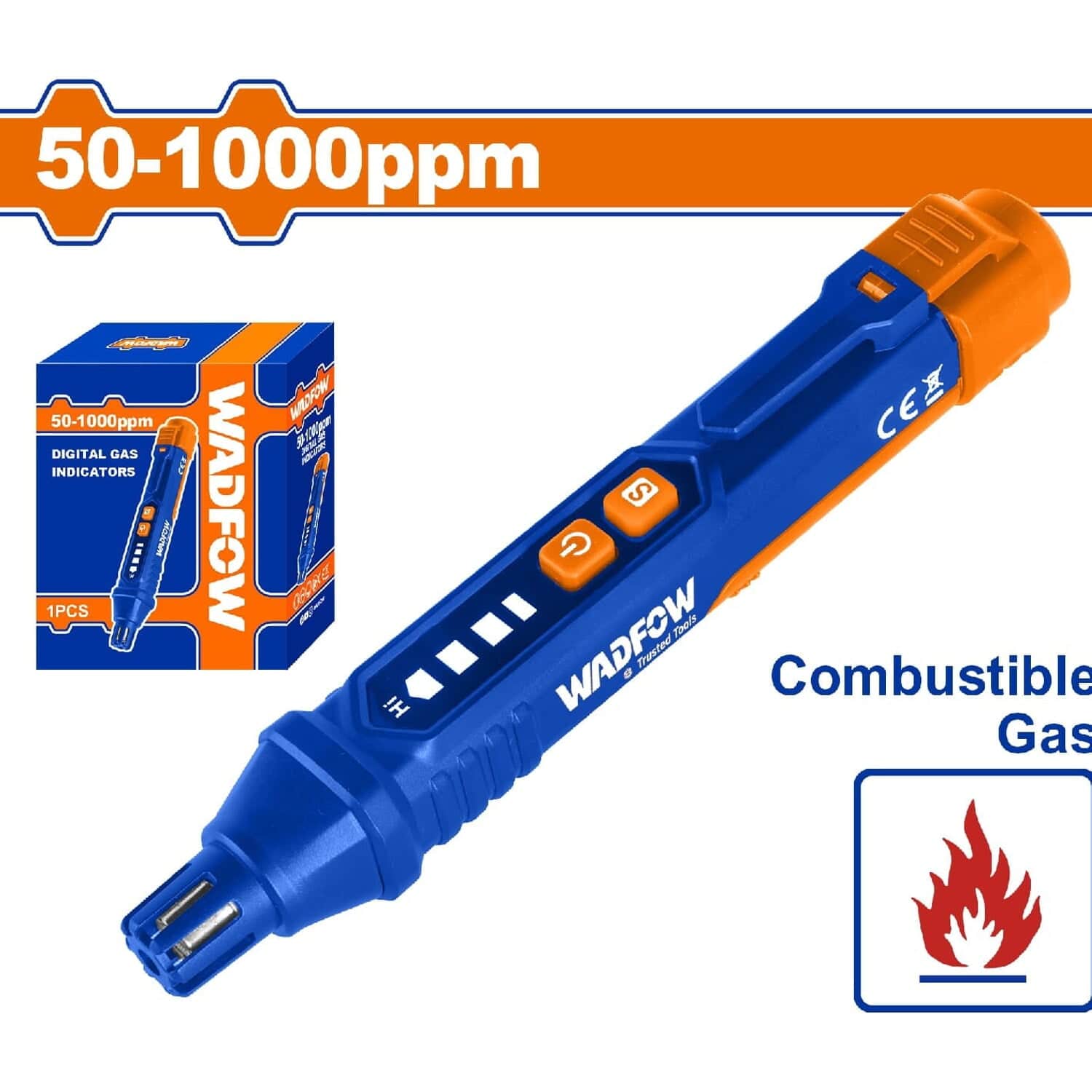 Detector Digital De Gases. Pantalla LCD. Detecta Gas Combustible. 50-1000Ppm.