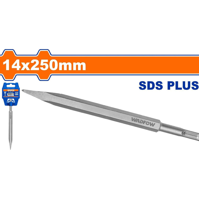 Cincel SDS Plus De Punta 14X250mm. Cromo-Vanadio. Superficie Arenada.