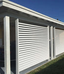 Lama Louver Curva Blanco para clipar en marco U127 Ancho 100x35x1mm 5800 mm long.