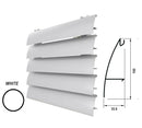 Lama Louver Curva Blanco para clipar en marco U127 Ancho 100x35x1mm 5800 mm long.