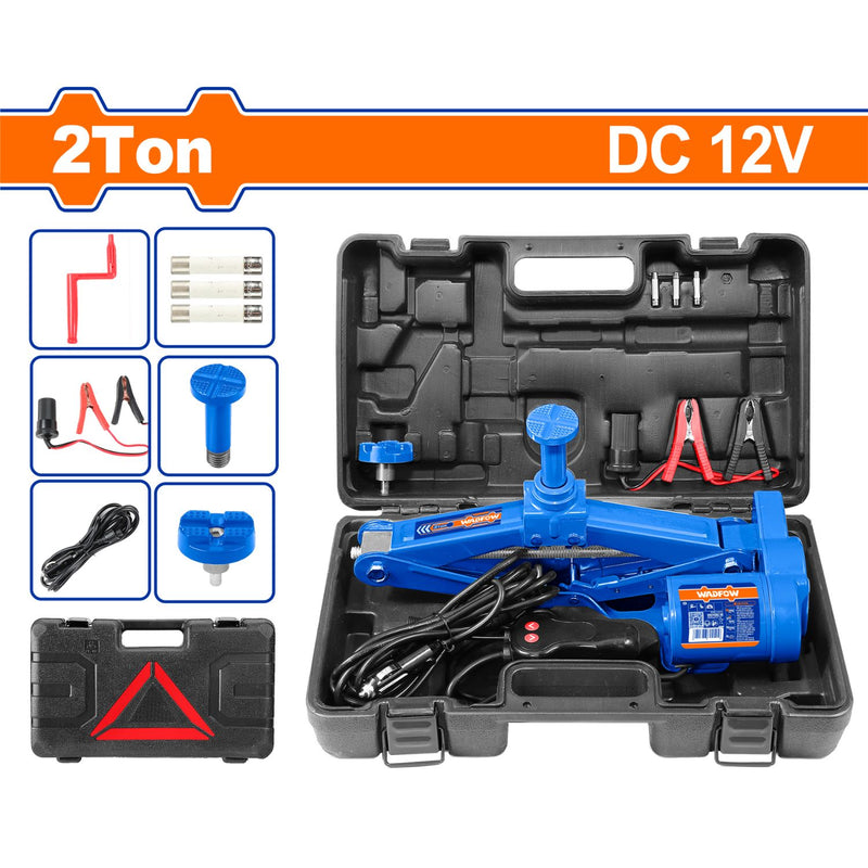 Gato de Tijera Eléctrico 2T 12V Potencia 100W 15A  Rango 120-370mm