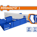 Serrucho Trasero En Caja Plástica. Corte Inglete. 300Mm(12") 11TPI. Diseño Único.