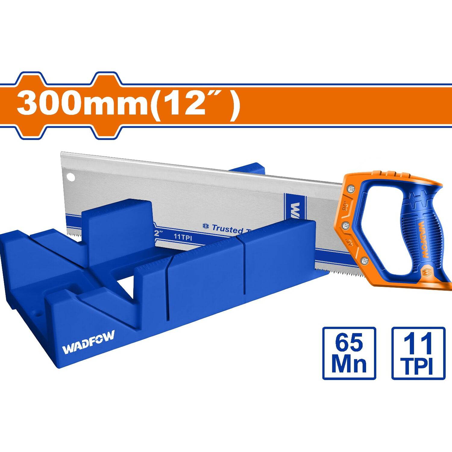 Serrucho Trasero En Caja Plástica. Corte Inglete. 300Mm(12") 11TPI. Diseño Único.