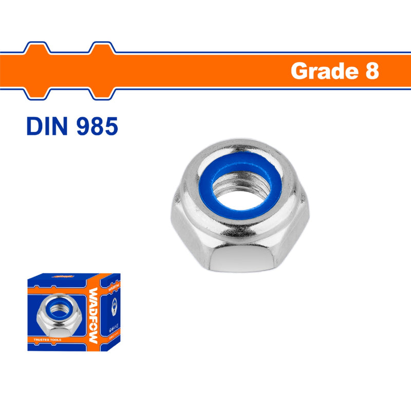 Tuercas de Seguridad Inserto de Nylon. Acero al carbono. Galvanizado. Grado 8
