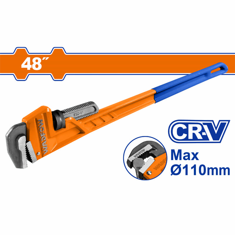 Llave de tubo forjada 48" Cr-V Diámetro 110mm Remache sólido Forjado