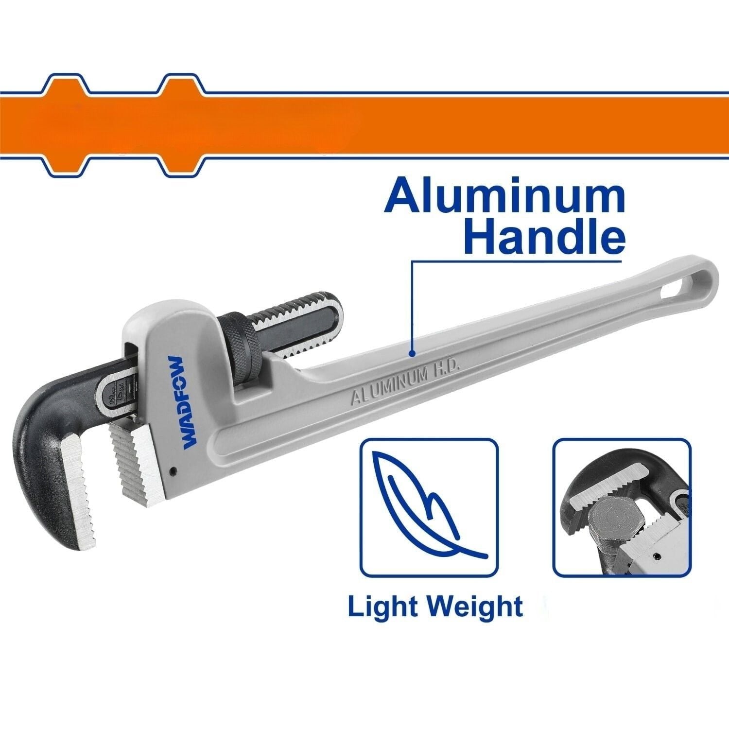 Llaves de tubo forjada con mango de aluminio  Remache sólido Forjado