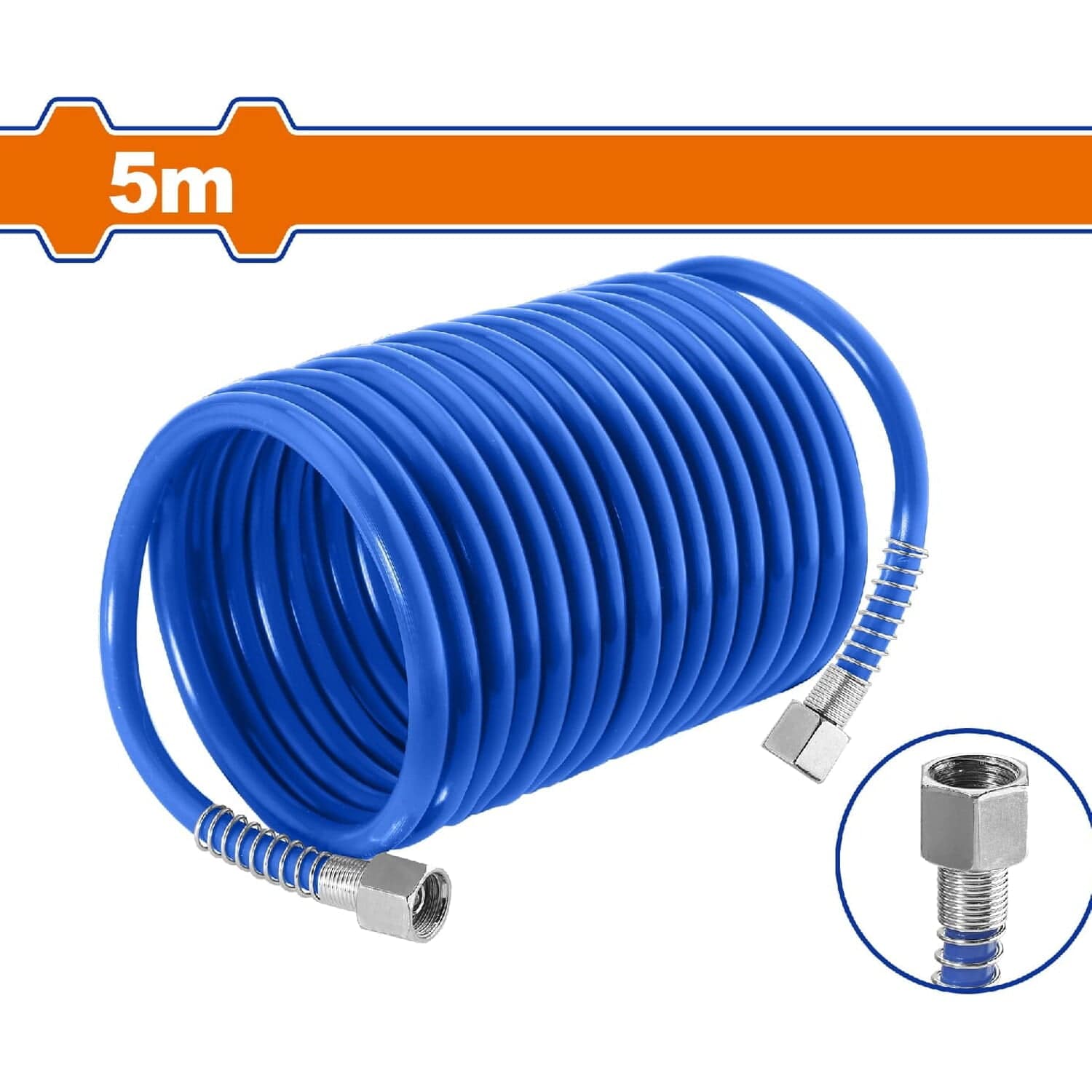 Manguera De Aire De 5M. Diámetro 8Mm. Solo Con Conectores Roscados. Para Compresor