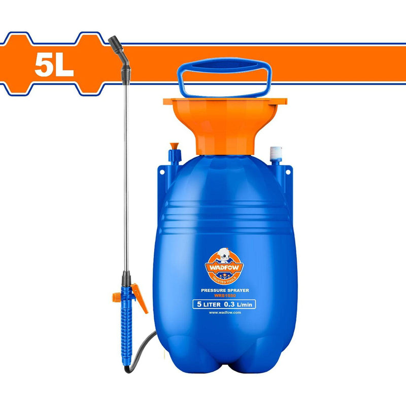 Rociador Spray A Presión 5 L Presión: 2.5 Bar Manguera Flexible De 1.2M. Incluye Lanza Y Boquilla.
