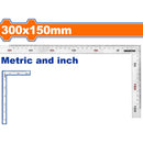 Escuadra Angular De Acero Inoxidable De 300X150mm(12"X6"). Mide Metros Y Pulgadas.