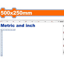 Escuadra Angular De Acero Inoxidable De 500X250mm(20"X10"). Mide Metros Y Pulgadas.