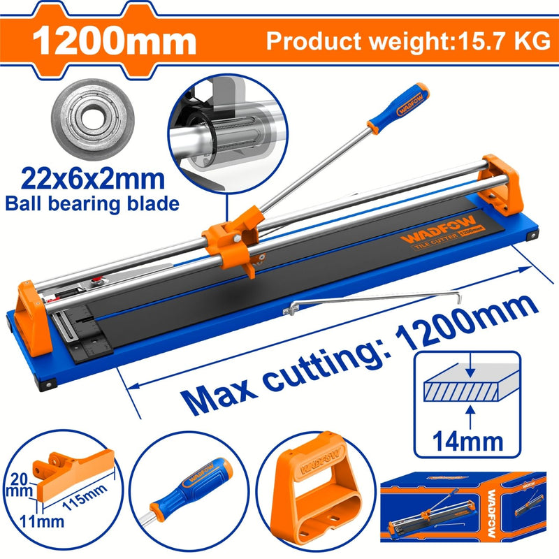 Cortador de Azulejos 1200mm Espesor Max: 14mm Tamaño: 22x6x2mm. Cortador De Baldosas.