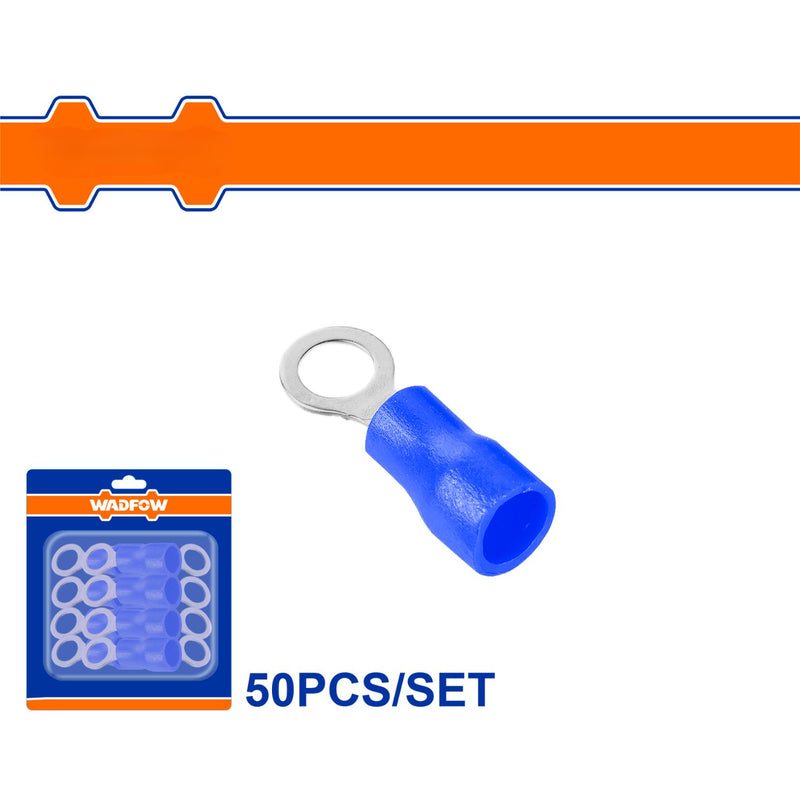 Terminales conectores para cables eléctricos Set 50 pzas Color Azul Crimpado eléctrico.