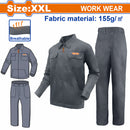 Uniforme de Trabajo Talla XXL 65% Poliéster 35% Algodón 155g con Chaqueta y Pantalón Bolsillos y Cierre con Zipper. SET