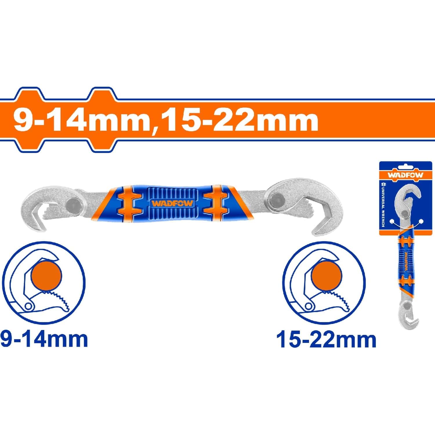 Llave Inglesa Pico De Loro Doble Abierta. 9-14Mm.15-22Mm. Cromado. Tratamiento Térmico.